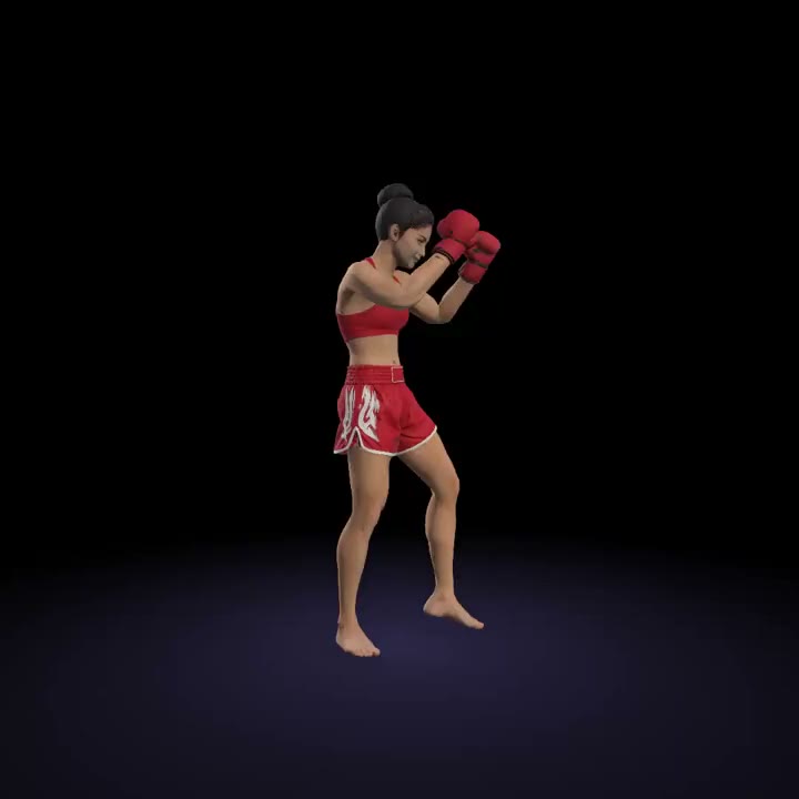 Kru Mali throwing a combo.